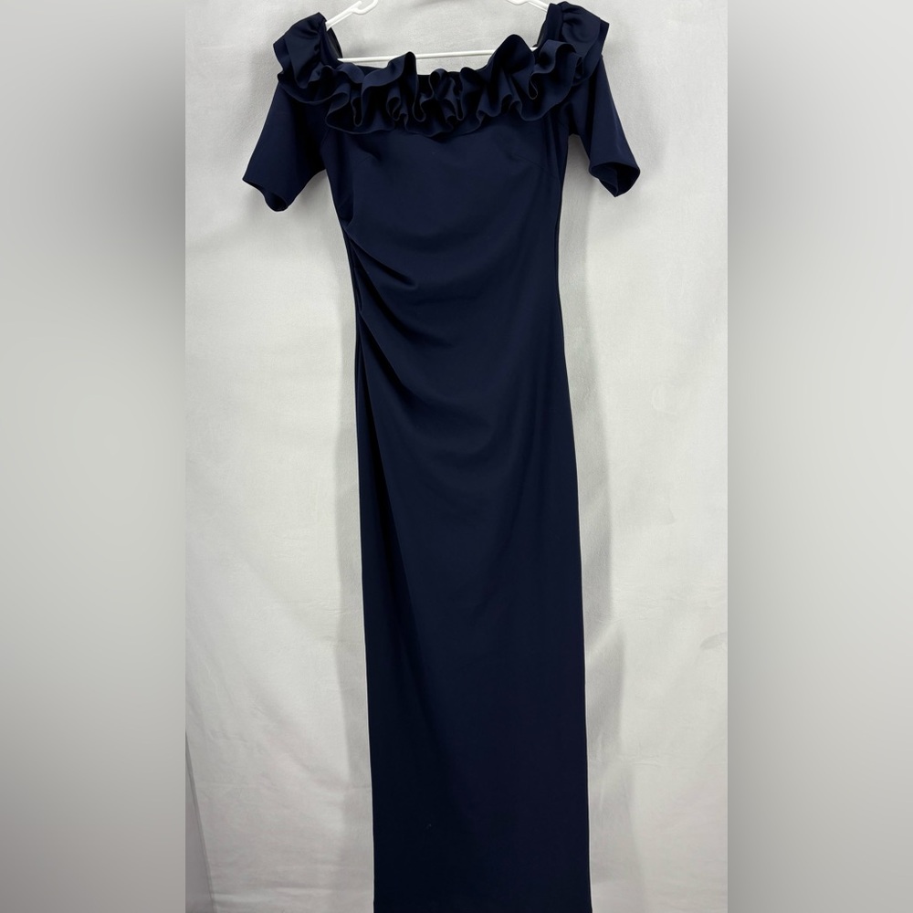 Xscape Navy Off-Shoulder Maxi Dress - Picture 3 of 11
